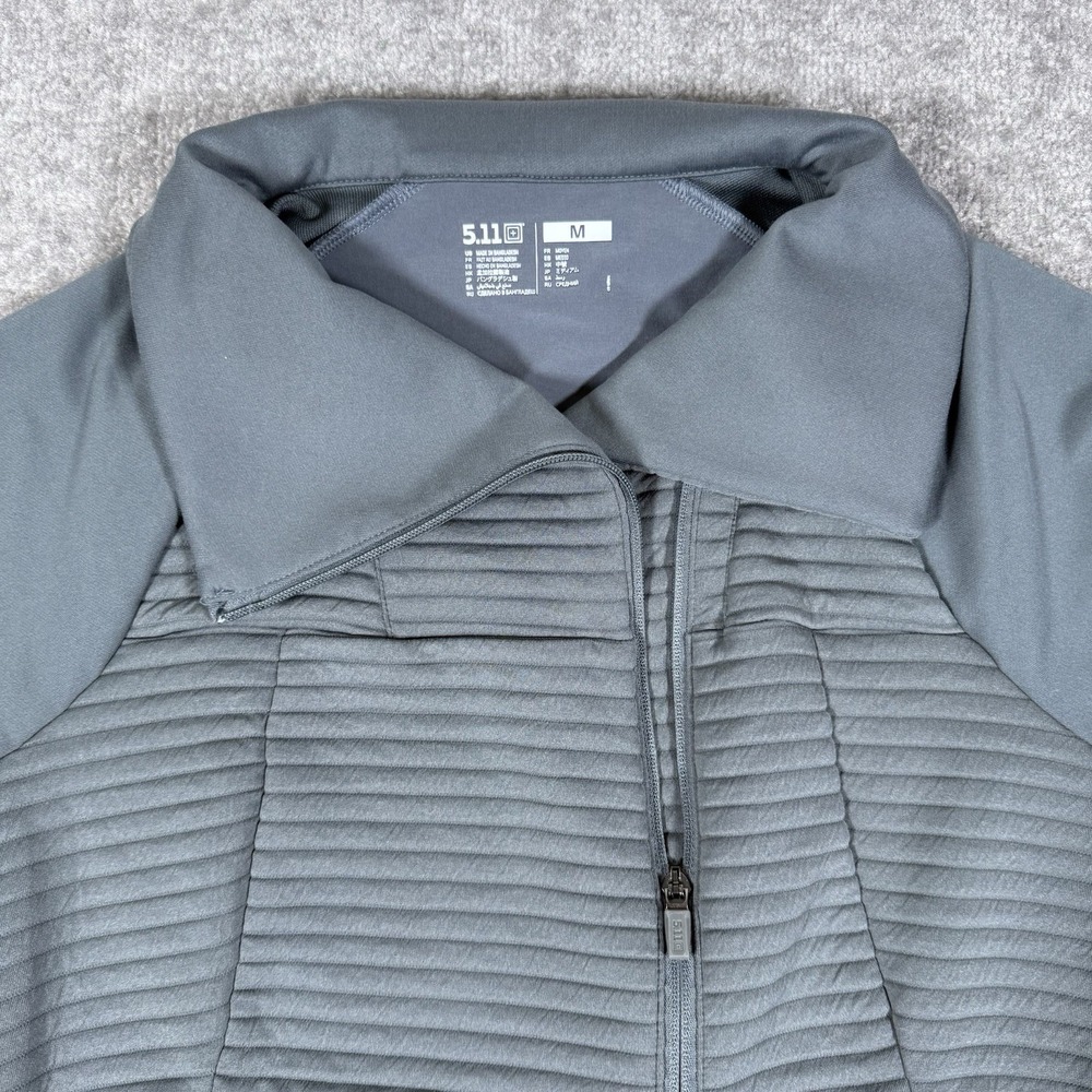 5.11 Tactical Jacket Women's Medium Gray Crystal Hybrid Full‎ Zip Asymmetrical